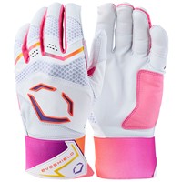 Evoshield Adult Limited Edition Gradient X-SRZ Carbyne Batting Gloves, White/Orange