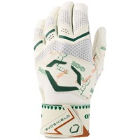 Evoshield Adult Limited Edition Money Bags X-SRZ Carbyne Batting Gloves, Cream/Dark Green