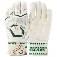Evoshield Youth Limited Edition Money Bags X-SRZ Carbyne Batting Gloves, Cream/Dark Green