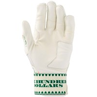 Evoshield Youth Limited Edition Money Bags X-SRZ Carbyne Batting Gloves, Cream/Dark Green