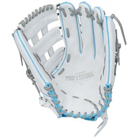 Easton Professional Collection 13in Fastpitch Glove (PCFP130-6WG), White/Light Blue