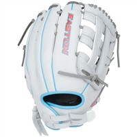 Easton Professional Collection 13in Fastpitch Glove (PCFP130-6WG), White/Light Blue