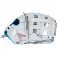 Easton Professional Collection 13in Fastpitch Glove (PCFP130-6WG), White/Light Blue