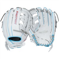 Easton Professional Collection 13in Fastpitch Glove (PCFP130-6WG), White/Light Blue