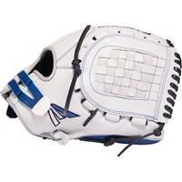 Easton Professional Collection 12.5in Fastpitch Glove (PCFP125-3WR), White/Royal