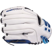Easton Professional Collection 12.5in Fastpitch Glove (PCFP125-3WR), White/Royal