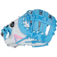 Easton Professional Collection 13in Fastpitch 1st Base Glove (PCFP13-10WCB), White/Light Blue