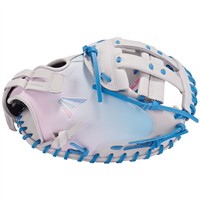 Easton Professonal Collecton 34in Fastpitch Catchers Glove (PCFPCM34WCB), White/Light Blue