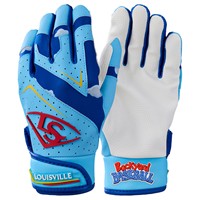 Louisville Slugger Youth Limited Edition Backyard Baseball Clouds Batting Gloves, Blue/White