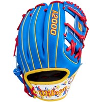 Wilson Limited Edition A2000 Backyard BB Pablo 11.5in Baseball Glove, Blue/Red