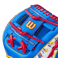 Wilson Limited Edition A2000 Backyard BB Pablo 11.5in Baseball Glove, Blue/Red