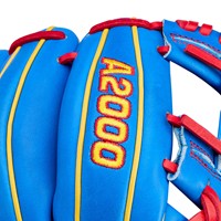 Wilson Limited Edition A2000 Backyard BB Pablo 11.5in Baseball Glove, Blue/Red