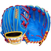 Wilson Limited Edition A2000 Backyard BB Pablo 11.5in Baseball Glove, Blue/Red