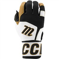 Marucci Adult Blacksmith Batting Gloves, Black/White