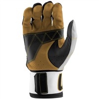 Marucci Adult Blacksmith Batting Gloves, Black/White