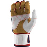 Marucci Adult Blacksmith Batting Gloves, Red/White/Blue