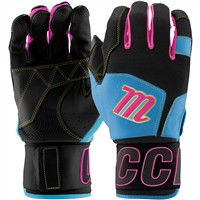 Marucci Adult Blacksmith Batting Gloves, Black/Blue