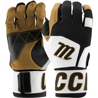 Marucci Adult Blacksmith Batting Gloves, Black/White