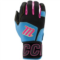 Marucci Youth Blacksmith Batting Gloves, Black/Blue