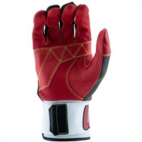 Marucci Youth Blacksmith Batting Gloves, Black/Red