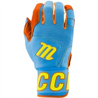 Marucci Youth Blacksmith Batting Gloves, Blue/Orange