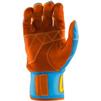 Marucci Youth Blacksmith Batting Gloves, Blue/Orange