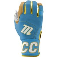 Marucci Youth Blacksmith Batting Gloves, Blue/Yellow