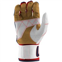 Marucci Youth Blacksmith Batting Gloves, Red/White/Blue
