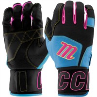 Marucci Youth Blacksmith Batting Gloves, Black/Blue