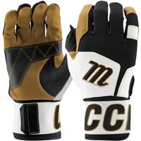 Marucci Youth Blacksmith Batting Gloves, Black/White