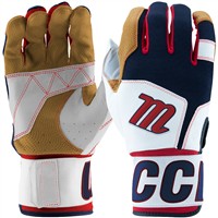 Marucci Youth Blacksmith Batting Gloves, Red/White/Blue