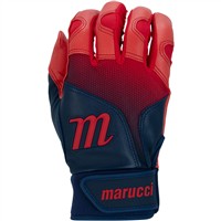 Marucci Adult PWR Fade Batting Gloves, Navy/Red