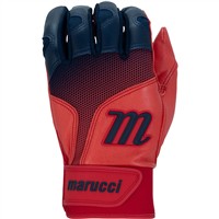 Marucci Adult PWR Fade Batting Gloves, Navy/Red