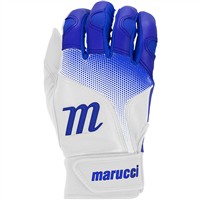 Marucci Adult PWR Fade Batting Gloves, White/Royal