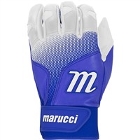 Marucci Adult PWR Fade Batting Gloves, White/Royal