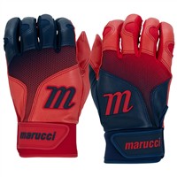Marucci Adult PWR Fade Batting Gloves, Navy/Red