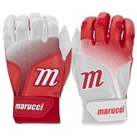 Marucci Youth PWR Fade Batting Gloves, White/Red
