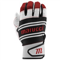 Marucci Adult Swift Lite Batting Gloves, Black/Red