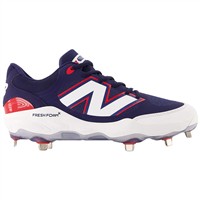 New Balance Mens 3000v7 Metal Baseball Cleats, White/Red/Blue
