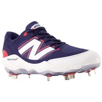New Balance Mens 3000v7 Metal Baseball Cleats, White/Red/Blue