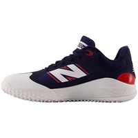 New Balance Men's 3000V7 Turf Baseball Shoes, White/Red/Blue