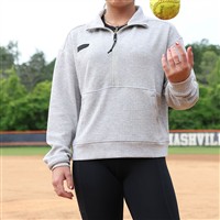 Evoshield Womens Half Zip Jacquard Pullover, Grey