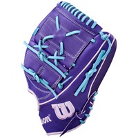 Wilson A2K B75 SuperSkin 12.75 Baseball Glove, Purple