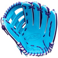 Wilson A2K 1810 SuperSkin 12.75 Baseball Glove, Blue/Purple