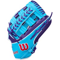 Wilson A2K 1810 SuperSkin 12.75 Baseball Glove, Blue/Purple