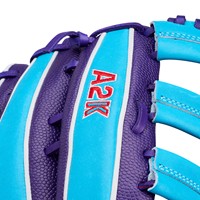 Wilson A2K 1810 SuperSkin 12.75 Baseball Glove, Blue/Purple