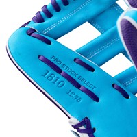 Wilson A2K 1810 SuperSkin 12.75 Baseball Glove, Blue/Purple