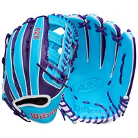 Wilson A2K 1810 SuperSkin 12.75 Baseball Glove, Blue/Purple
