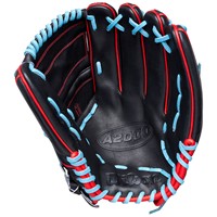 Wilson A2000 B25 12.25 Baseball Glove, Black/Red