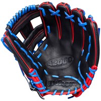 Wilson A2000 DP15 Pedroia Fit SuperSkin 11.5 Baseball Glove, Black/Royal